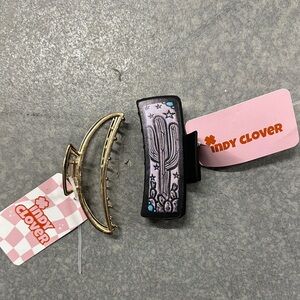 Gold and Black Hair Clip Set